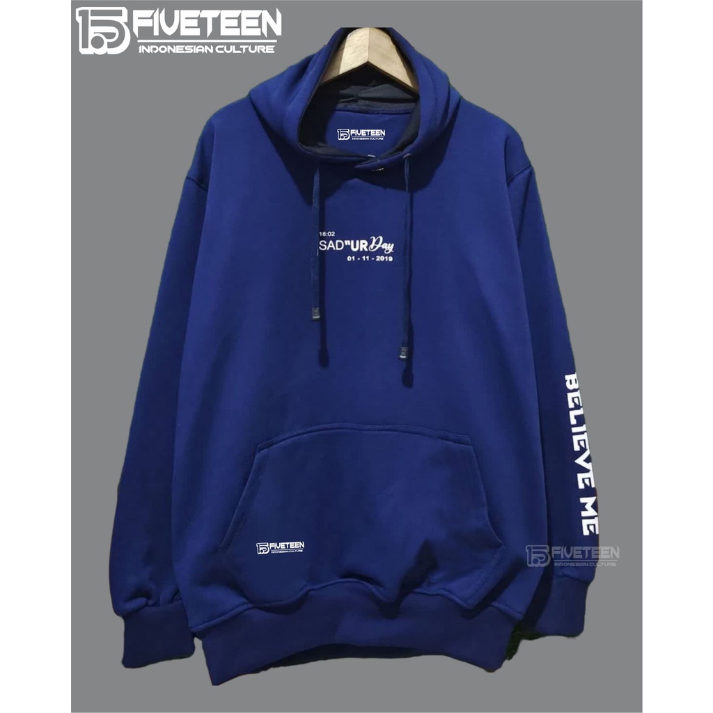 hoodie distro original premium fifteen15 warna navy sad'ur day sweater distro original pria kain halus suwiter cowok distro terbaru 2021 hudie cowo keren zipper hoodie distro premium hoodie sweater zipper blds high quality premium distro 15fiffteen