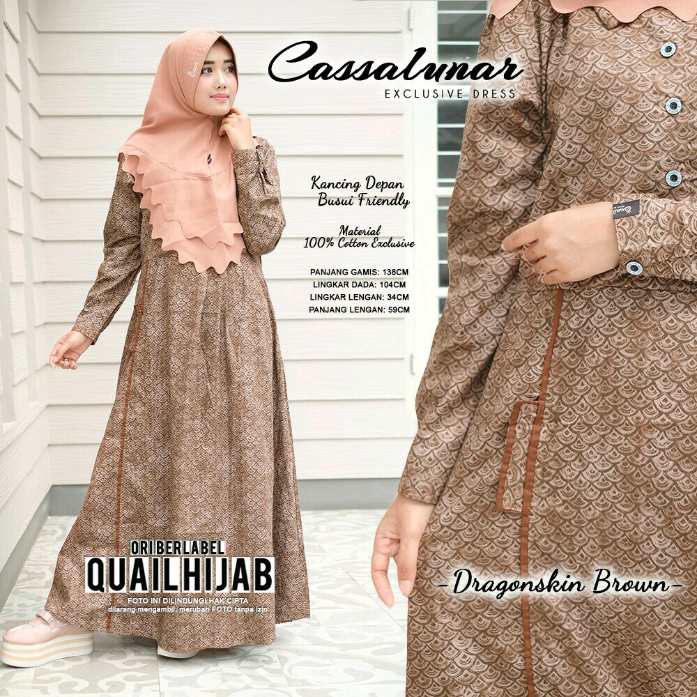 GAMIS CASAGRANDE ORIGINAL BY QUAIL HIJAB BEST SELLER ADEM NYAMAN