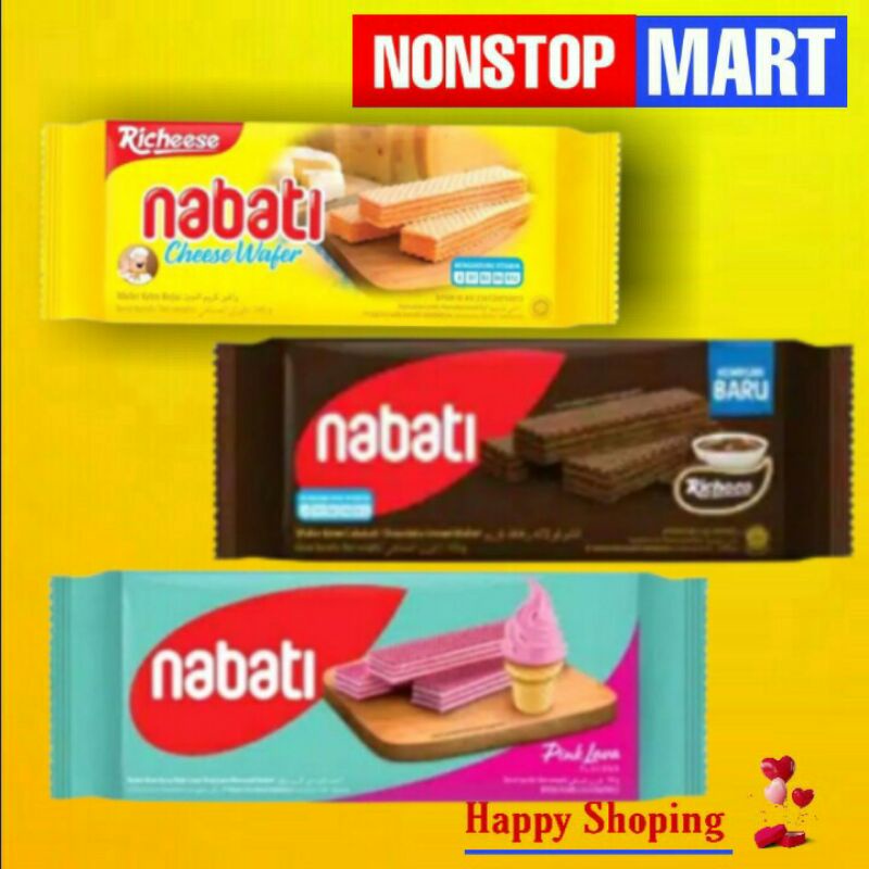 

NABATI wafer coklat,keju,pink lava 130gr