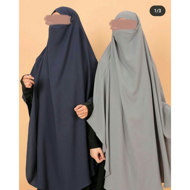 Ditsy Moslem - Rawda FK (French Khimar) Grey