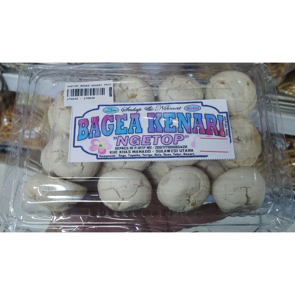 

Ngetop Bagea Kenari Kotak Mika Kecil 200 gr Ole-Ole / Jajanan / Cemilan / Kue Khas Manado / Minahasa