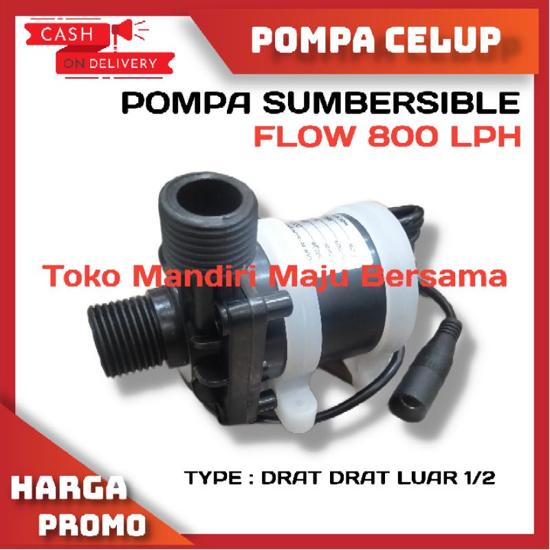 DINAMO PUMP DC 12V / POMPA CELUP / POMPA SUBMERSIBLE 12V AQUARIUM / HIDROPONIK