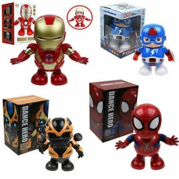 Robot Mainan Anak Robot Ironman Joget Avengers Iron Man