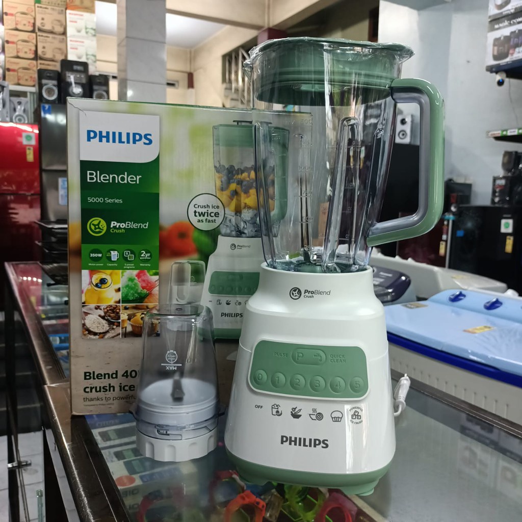 PHILIPS BLENDER HR 2222/ 2221 / 2115 PLASTIK 5 KECEPATAN KAPASITAS 2 LITER HR 2222 GLASS JAR KACA