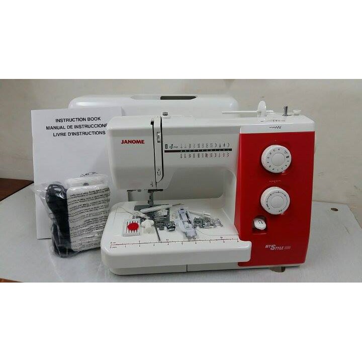 mesin jahit Janome Mystyle 500 Mesin Jahit portable - Merah putih