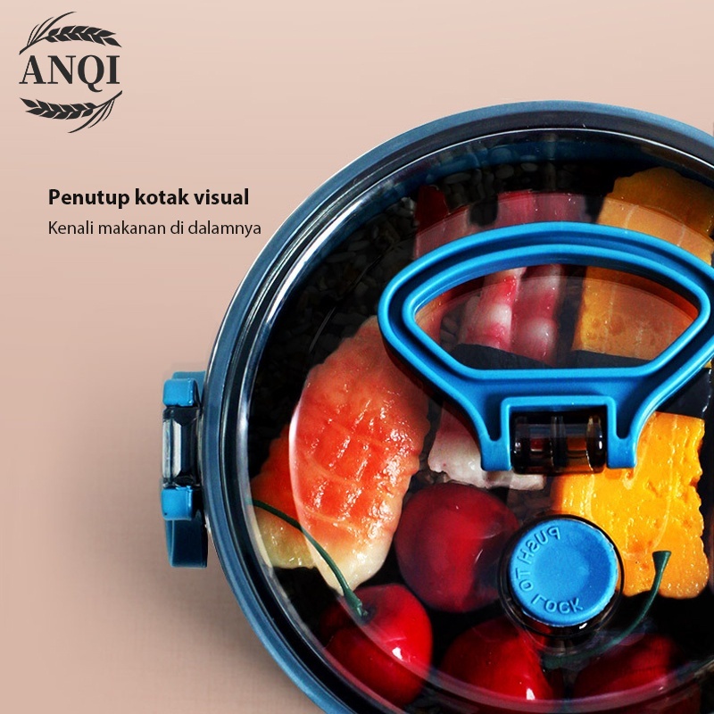 ANQI 1888 Lunch Box Set kotak Makan Kotak Bekal Double-Layer Kapasitas Besar VS-80