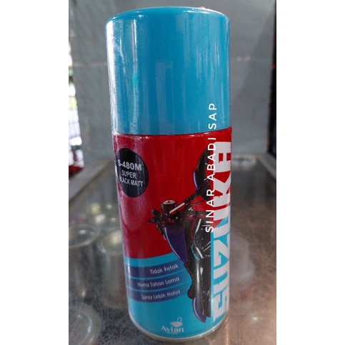 Suzuka Spray S480M Super Black Matte / Cat Semprot / Spray / Pylox