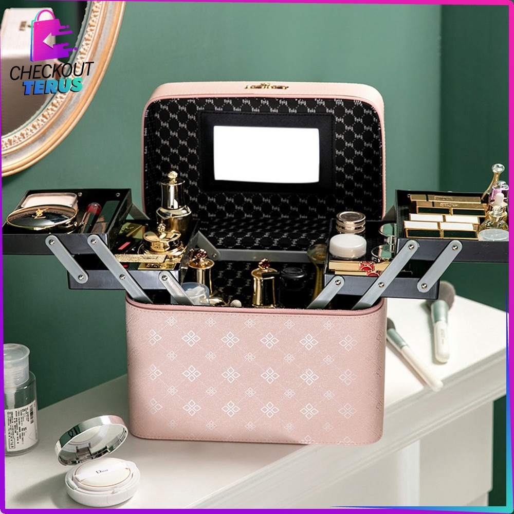 CT K1 BOX MAKE UP Kotak Kosmetik Tempat Penyimpanan Alat Kosmetik Makeup Orginizer Beauty Case Portable