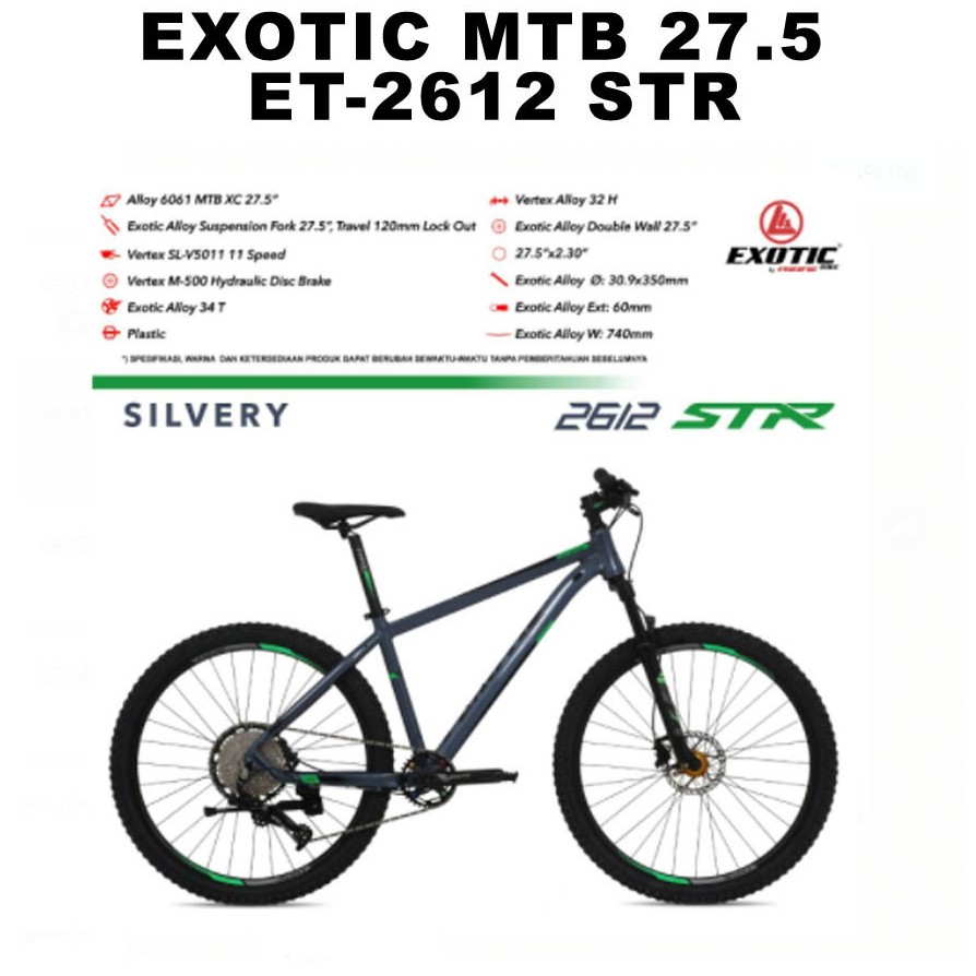 SEPEDA MTB 27.5 EXOTIC ET-2612 STR BAN 2.30