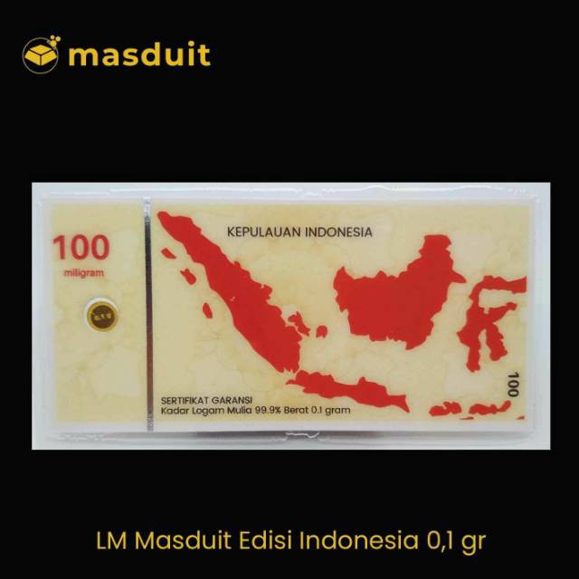Logam Mulia Emas Murni 24 Karat Hartadinata Masduit 0.1 gram