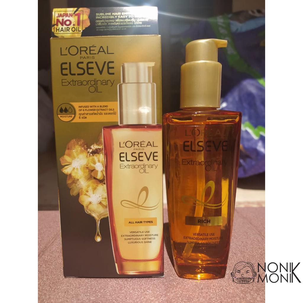 NonikMonik L'OREAL LOREAL PARIS EXTRAORDINARY OIL ELSEVE MINYAK SERUM RAMBUT GOLD PINK ECLAT IMPERIA