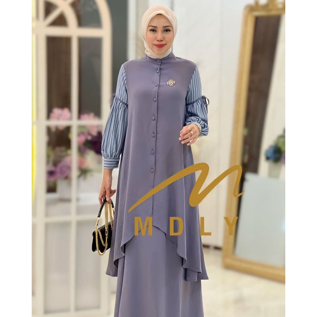 GAMIS DRESS SET WANITA TERBARU ALUNA SET BY MDLY 3048 03101