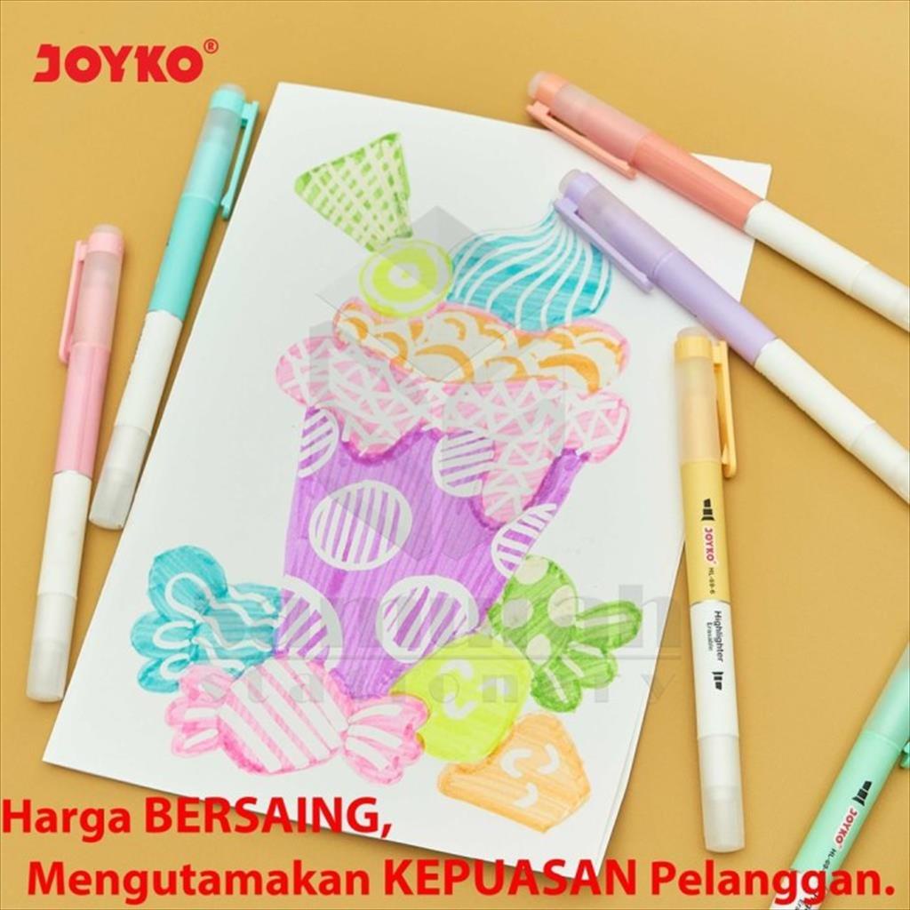 

Erasable Highlighter Joyko HL-69 - 6 Colours / Spidol Warna Penanda Bisa Dihapus HL 69 isi 6 Warna