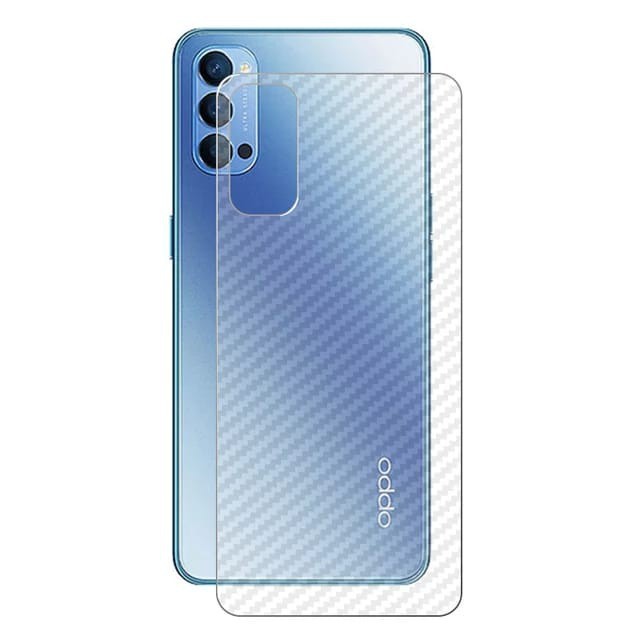 GARSKIN Sticker Carbon Oppo Reno 5 5G 6.43 Inchi Skin Carbon Transparan Fiber Protection Back Sticke