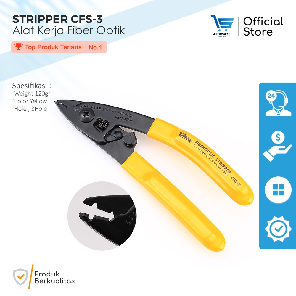 No Brand Stripper Fiber Optik Fiber Optic Stripper Tang Stripper Cfs 3