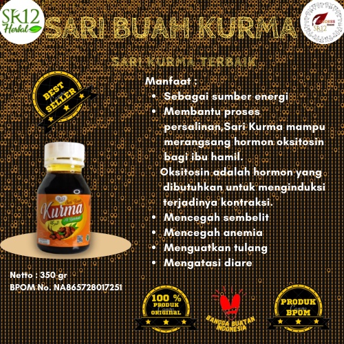 

SARI BUAH KURMA AL BAROKAH SR12 / SUPLEMEN SARI KURMA ASLI BPOM MENINGKATKAN STAMINA & KESEHATAN TUBUH TANPA GULA MENCEGAH ANEMIA