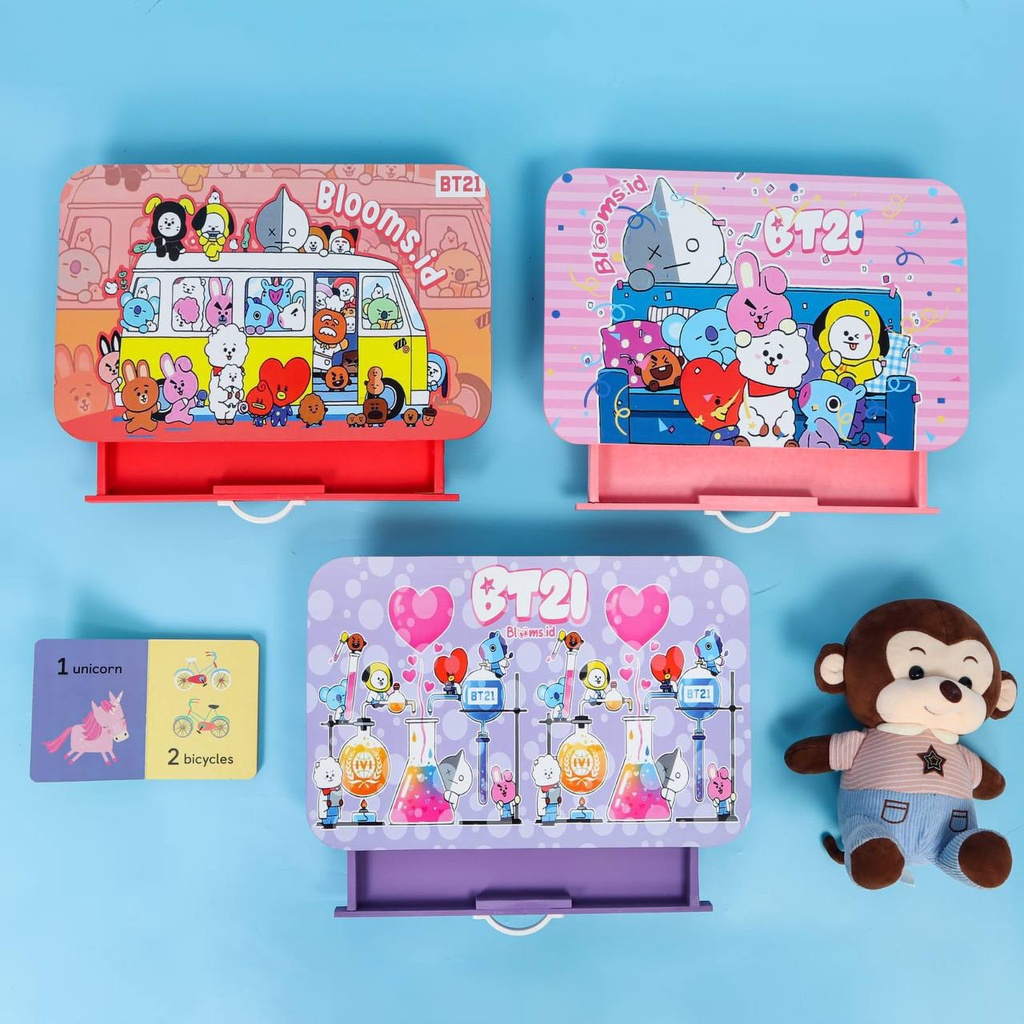 Meja Belajar Karakter BT21 Bloom