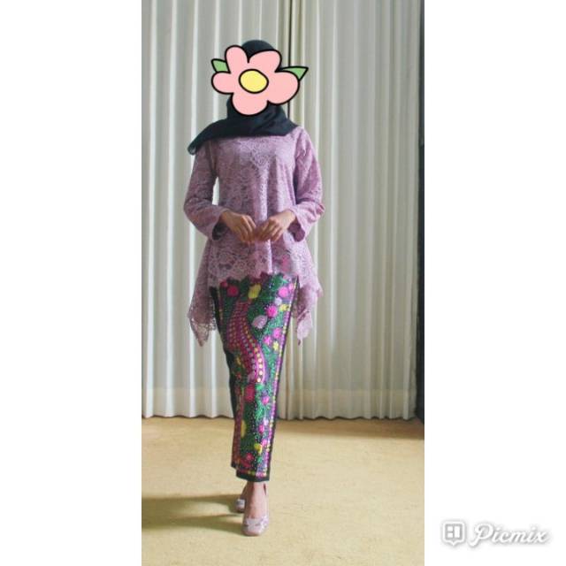 tunik brokat / rok lilit bordir / jarik lilit bordir