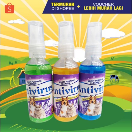 ANTIVIRUS - Disinfektan Kandang PENGHILANG VIRUS Bau Kotoran Pesing Kucing Anjing Kelinci