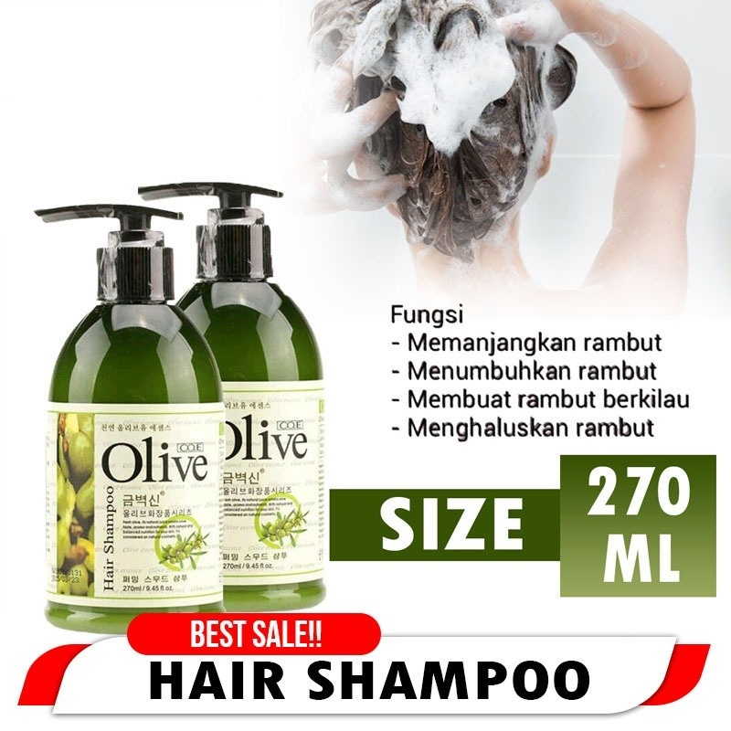 BEAUTY JAYA - SHAMPOO OLIVE PENYUBUR MENGHALUSKAN DAN PEMANJANG RAMBUT 270 ML KHUSUS RAMBUT RONTOK