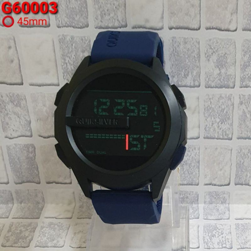 Jam tangan pria Quiksilver drone digital rubber Silicone murah