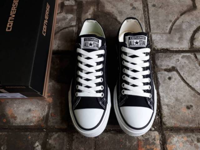 CONVERSE LOW CLASSIC BLACK WHITE PREMIUM BNIB MADE IN CHINA SIZE 40/41/42/43/44