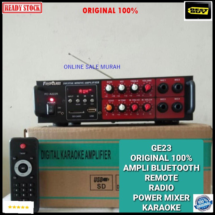 G23 Original power ampli bluetooth amplifier bluetoot digital karaoke mixer audio remot remote profesional pro  DIMENSI PERKIRANAN AMPLI  Cocok buat segala jenis speaker dan mic Ada bluetooth nya  Power Amplifier Produk baru ada remote control kualit