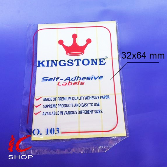 

Label Kingstone No. 103 - Self Adhesive Label 103 - Sticker label