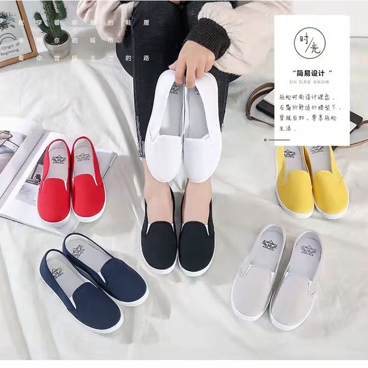 Free BOX Sepatu Flat Shoes Slip On Wanita Import model Sling Back terbaru kekinian termurah NSF888