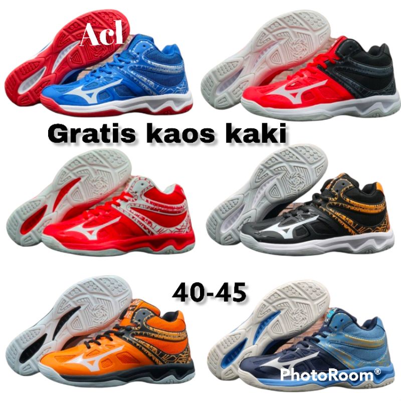 Sepatu Mizuno thunder blade 2 premium import / sepatu voli mizuno thunder blade mid / sepatu voly mi