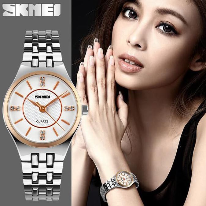 PROMO JAM TANGAN WANITA CEWEK ORIGINAL STRAP RANTAI SKMEI CASIO ANTI AIR TERLARIS