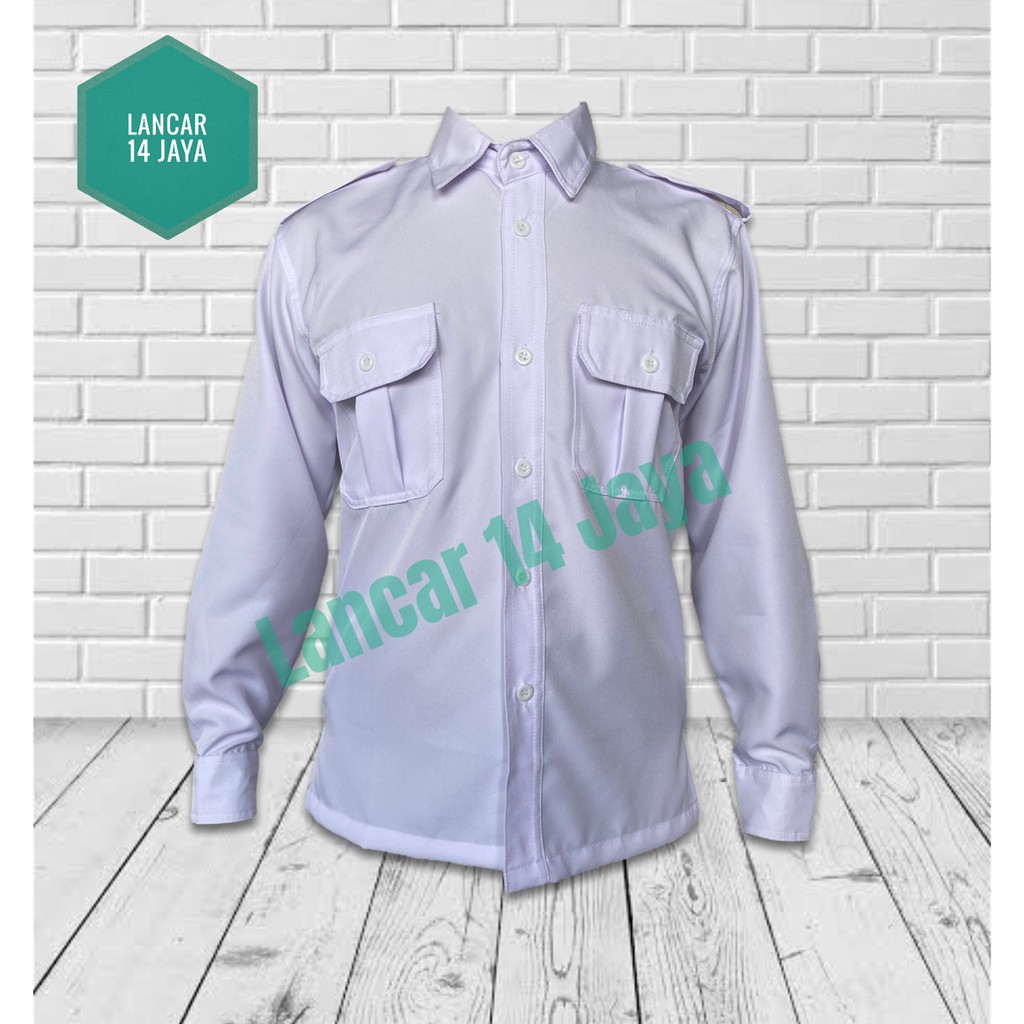 Seragam Putih PNS / Baju PNS / Dinas Putih / Baju PNS Pria / Kemeja Putih / PDH Putih Pendek Panjan