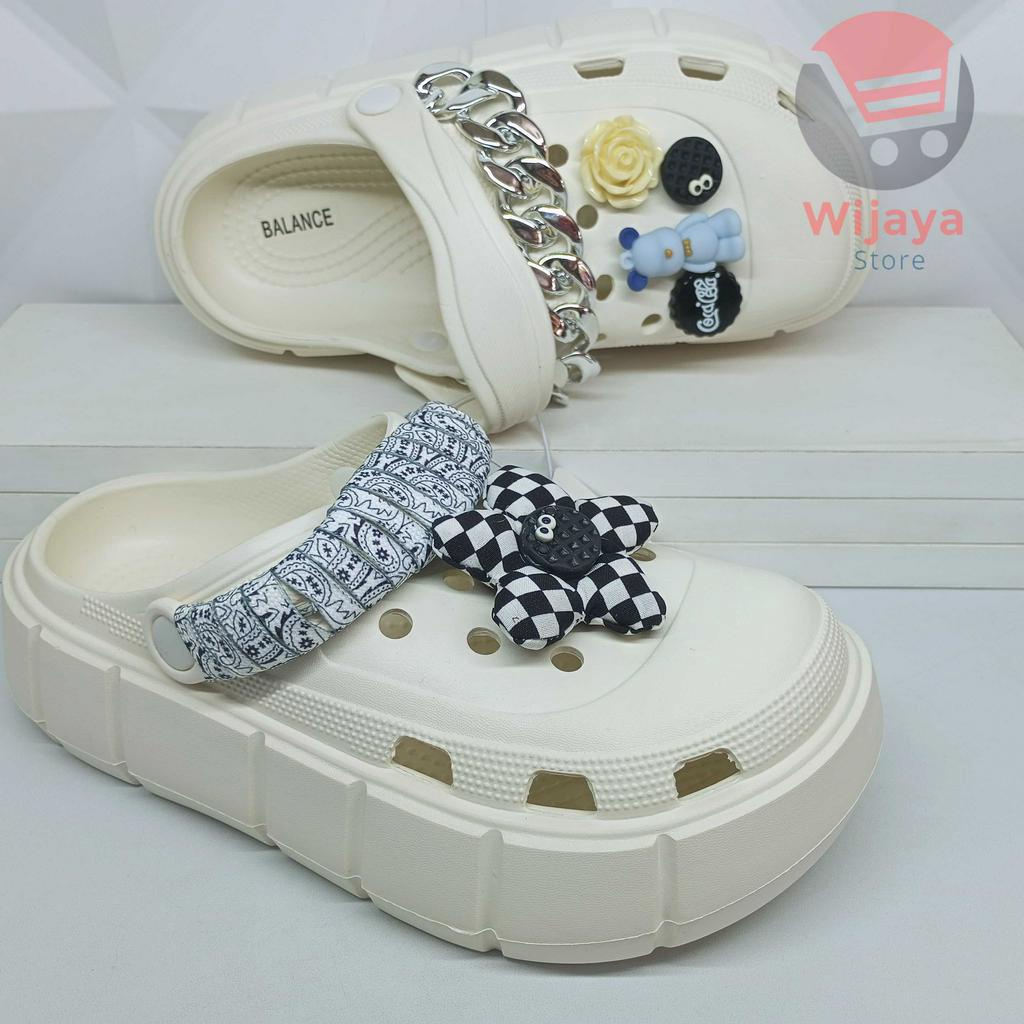 Sandal Baim Wanita BALANCE 8067 FUJI Slop Cewek Sendal Slide Kokop Selop Croc 9008