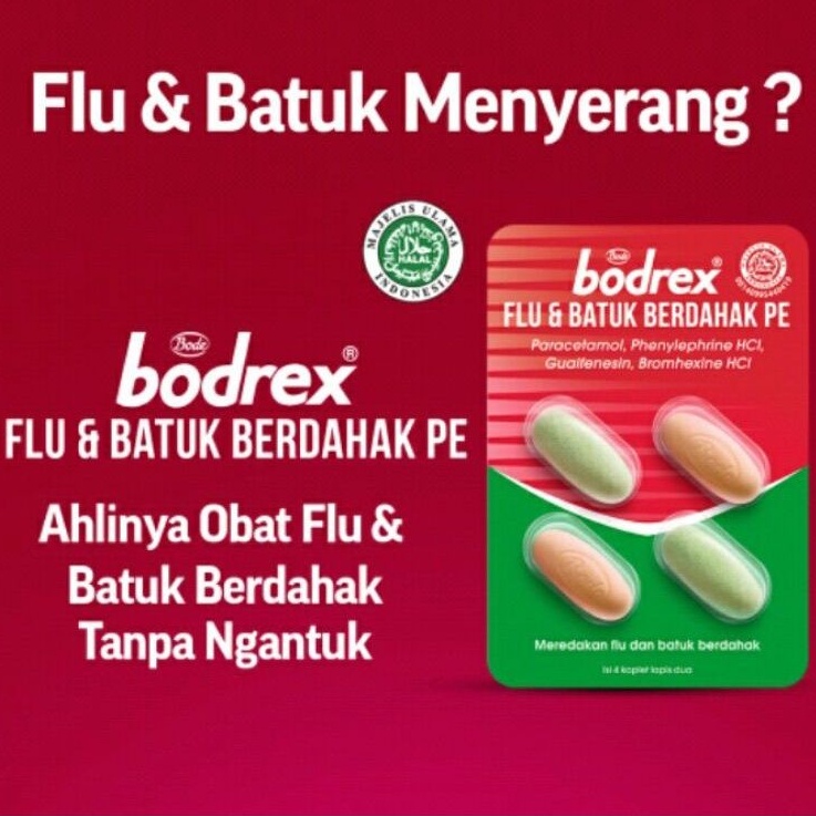 Bodrex Flu &amp; Batuk PE Berdahak @1 strip @4 tablet