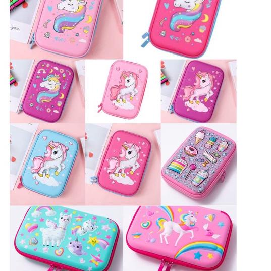 

Trendy KOTAK PENSIL ANAK IMPORT UNICORN TIMBUL KOTAK BESAR .,