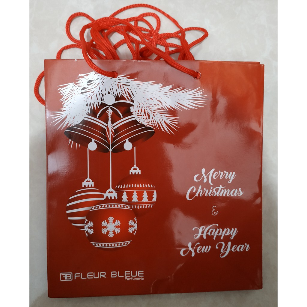 

Paperbag Paper Bag Tas Karton Fleur Bleue Parfumerie Edisi Christmas