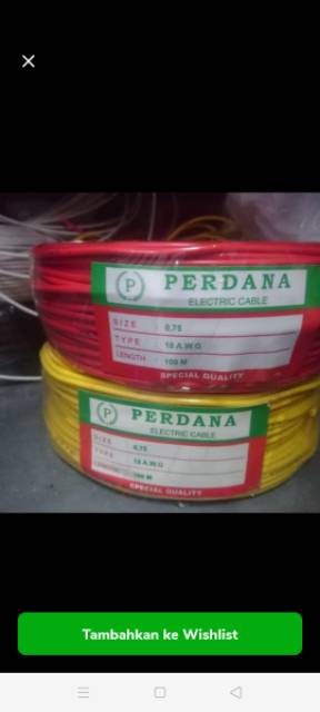 Kabel Serabut NYAF 1x0,75mm @100M (18AWG) SNI