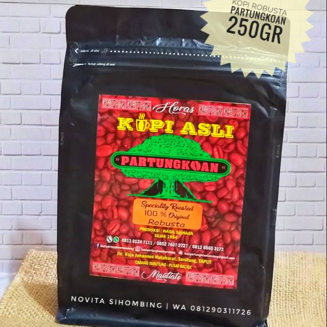 

Kopi Bubuk Robusta Partungkoan 250gr