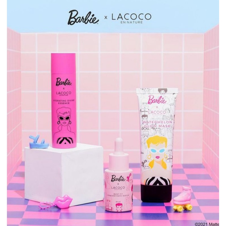 PROMO Lacoco X Barbie Edition | Bust Fit | Hydrating Essence| Watermelon Glow Mask | Serum Kemasan Lucu Viral