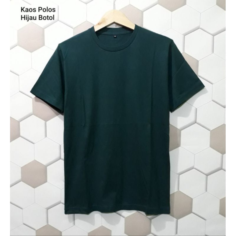 Jual KAOS POLOS HIJAU BOTOL | KAOS BASIC | KAOS POLOSAN | TSHIRT BASIC