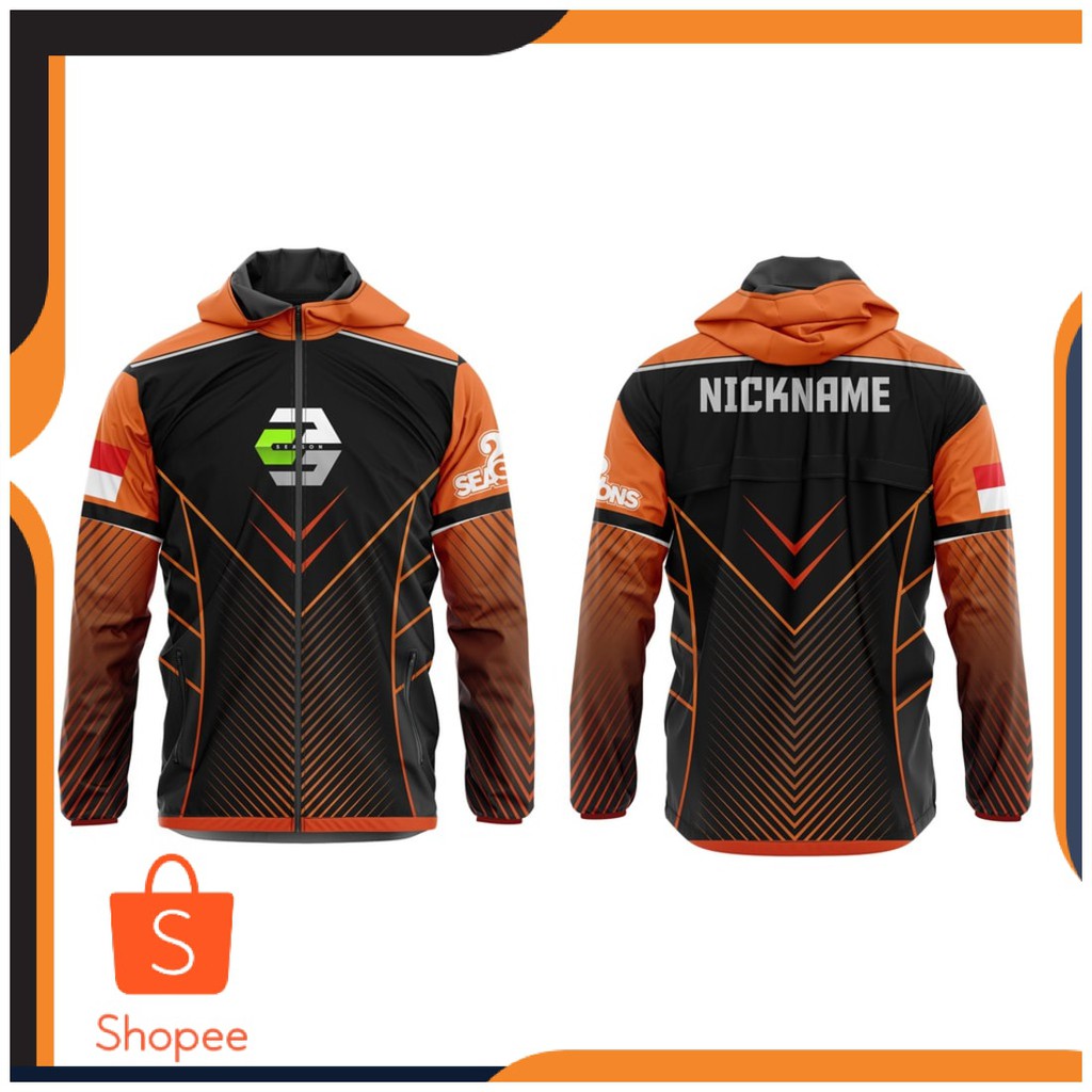 BEST SELLER - Jaket Parasut Taslan Pria Esport 06 Gaming Fullprint Waterproof Windbreaker