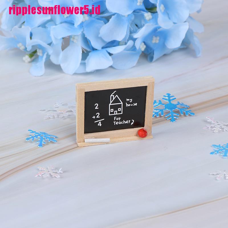 1pc Papan Tulis Hitam Mini Skala 1: 12 Untuk Kamar Anak