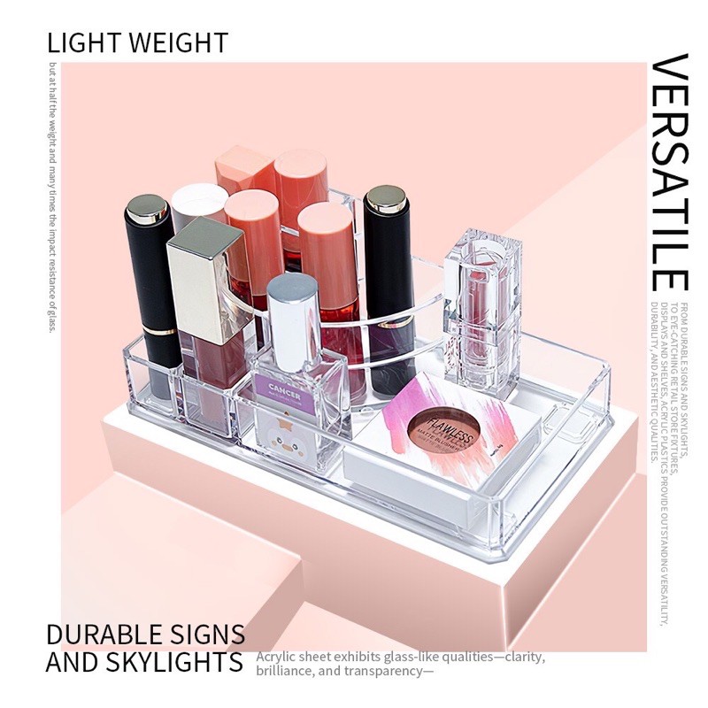 ACRYLIC MINISO / TEMPAT MAKE UP MINISO / MULTIFUNCTIONAL COSMETIC & JAWELRY ORGANIZER MINISO