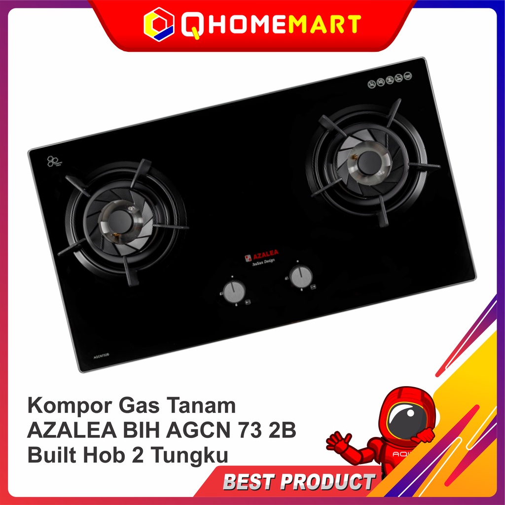 Kompor Gas Tanam AZALEA BIH AGCN 73 2B Built Hob 2 Tungku