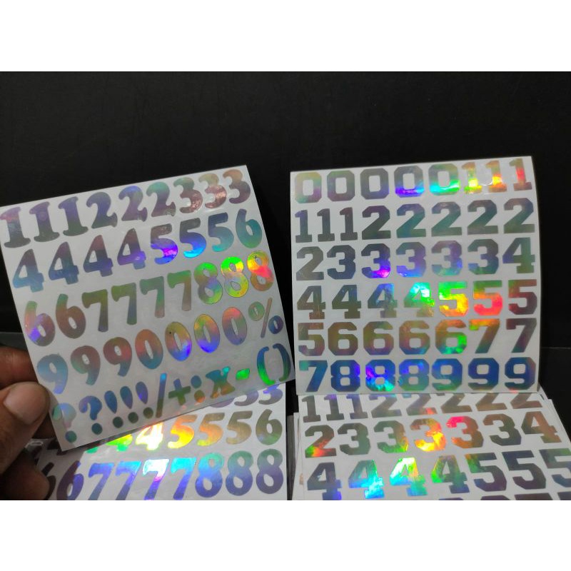 

STICKER ANGKA HOLOGRAM STIKER CUTTING