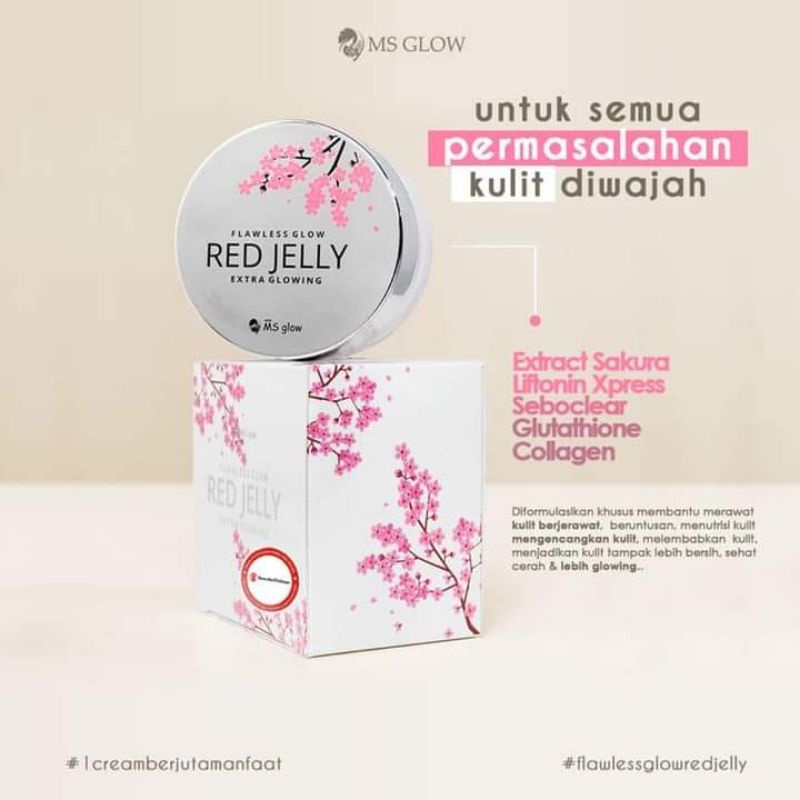 MS GLOW RED JELLY / HANEA RED JELLY GLOWING SKIN BPOM ORIGINAL