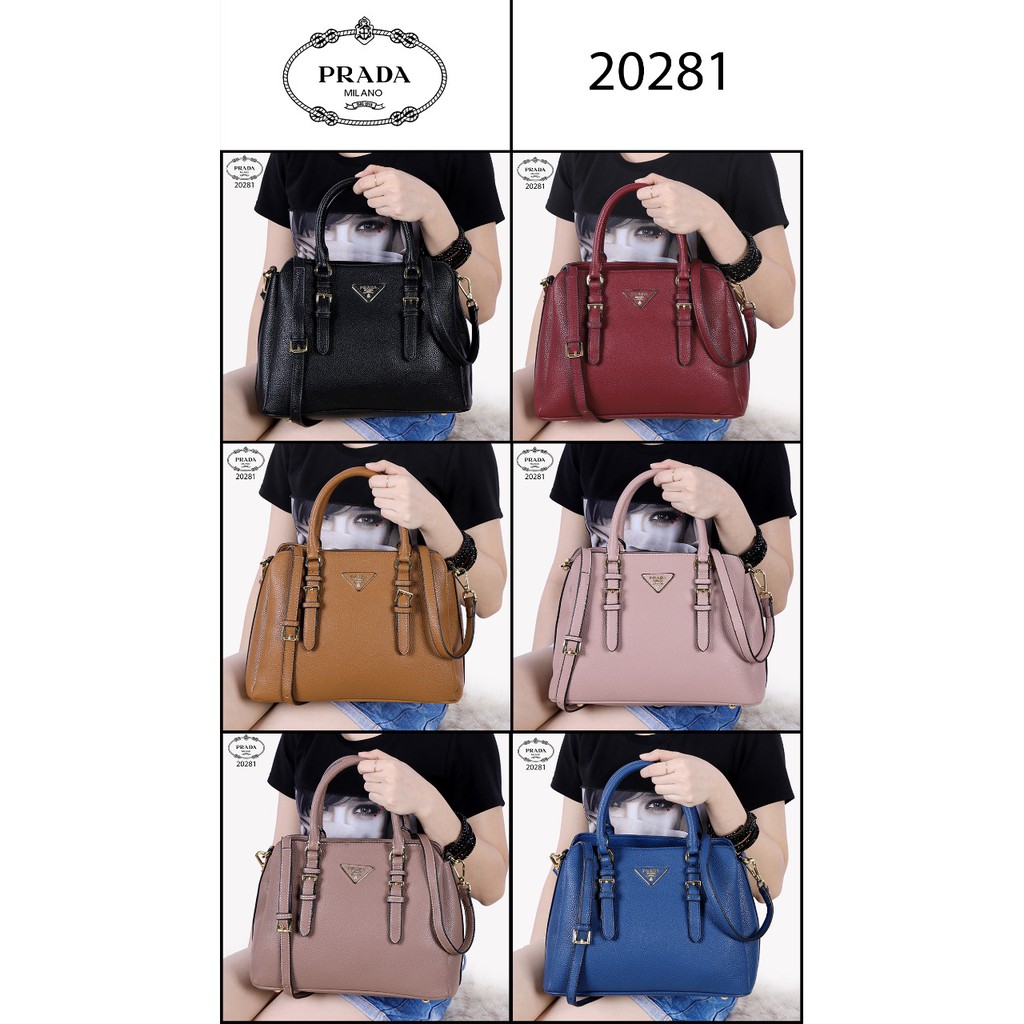 Tas Prada Bibliotheque Mirage Clemence Semi Ori 20281