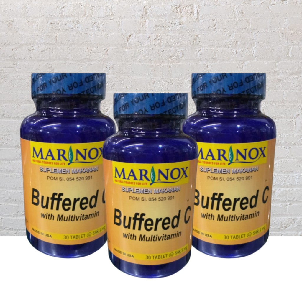Marinox buffered c with multivitamin  vitamin c 500 mg suplemen makanan isi 30 tablet aman dilambung