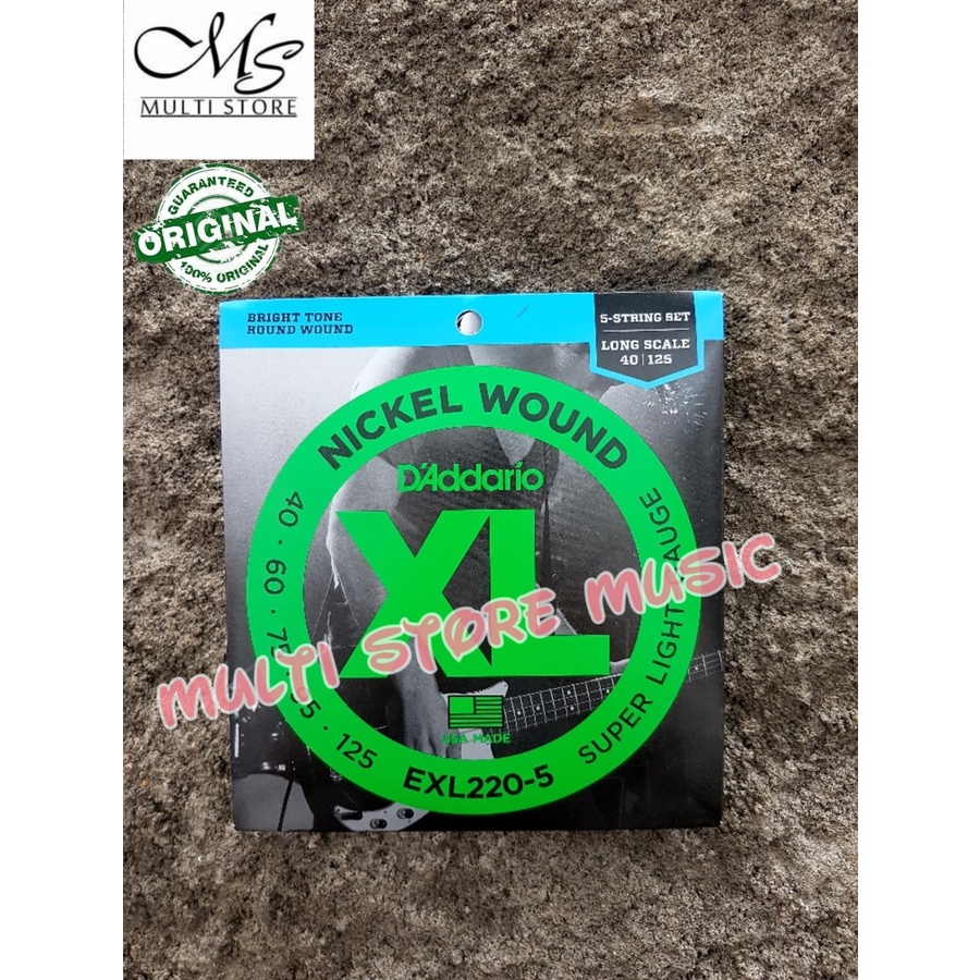 Senar Bass - Daddario EXL220 5 - Daddario EXL 220 5 - Daddario 5 senar - 5 string - ORIGINAL