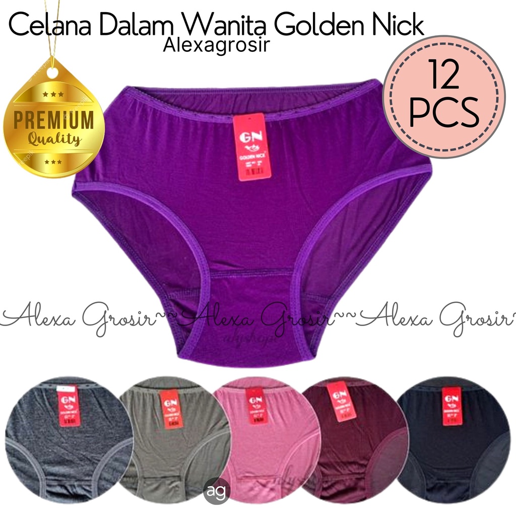 GROSIR 1 LUSIN Isi 12 Pcs Celana Dalam GOLDEN NICK